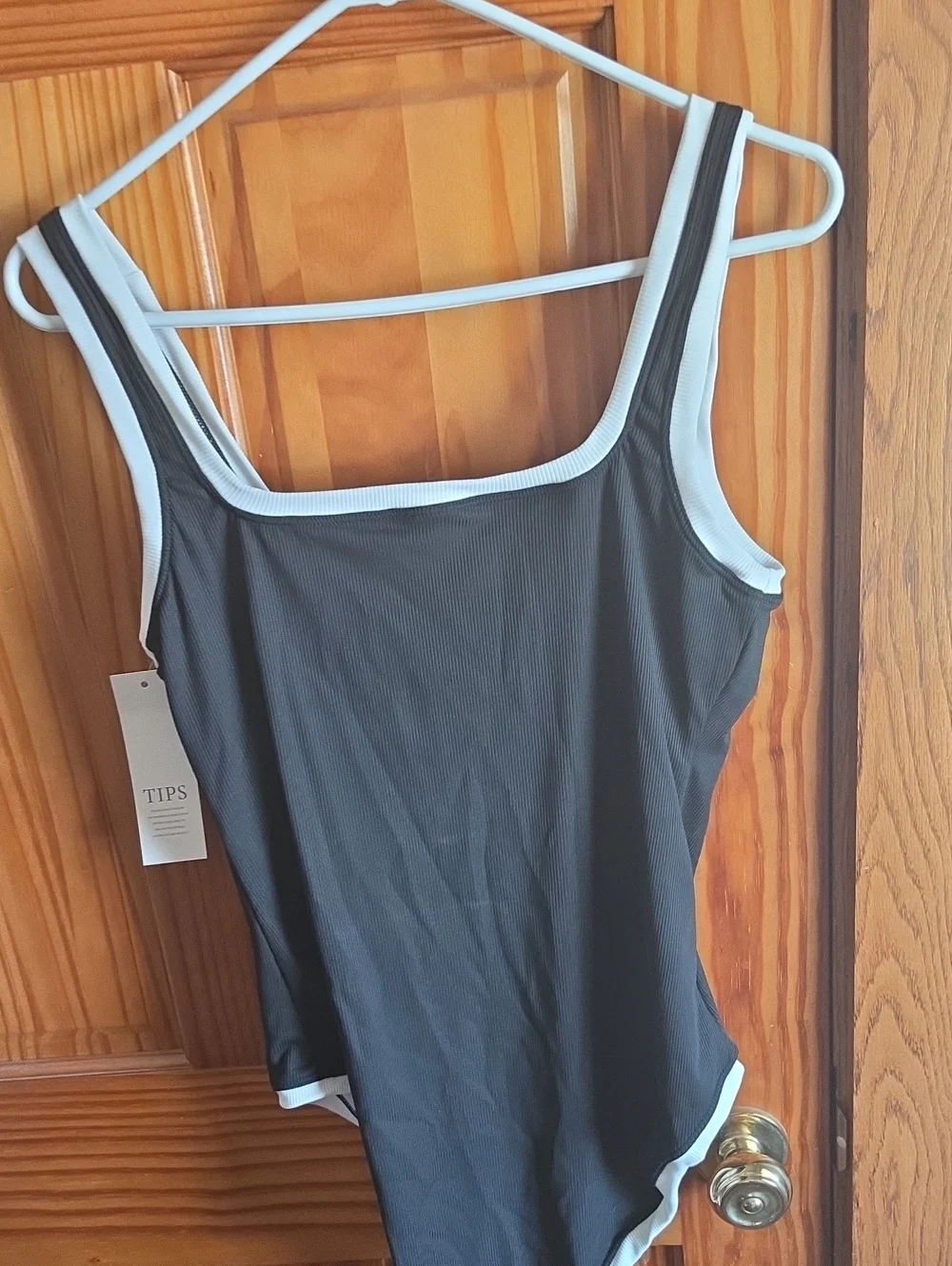 Saodimallsu Black and White Trim Kids One-Piece Swimsuit